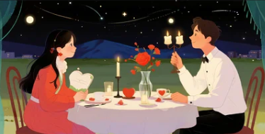 Illustration of cultural differences between Qixi Festival and Western Valentine's Day